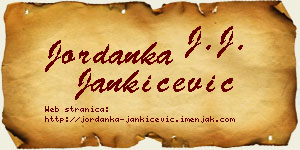 Jordanka Jankićević vizit kartica